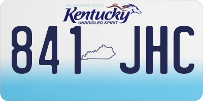 KY license plate 841JHC