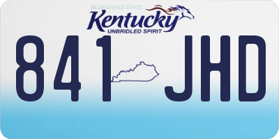 KY license plate 841JHD