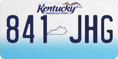 KY license plate 841JHG
