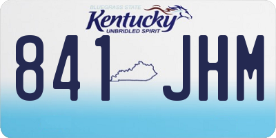 KY license plate 841JHM