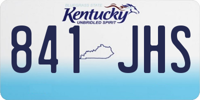 KY license plate 841JHS