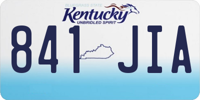 KY license plate 841JIA
