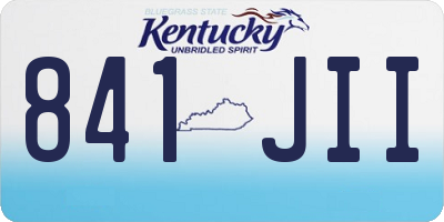 KY license plate 841JII