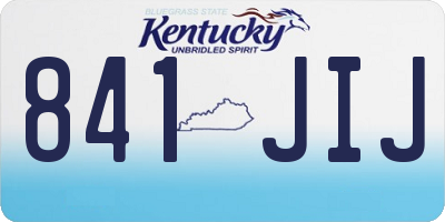KY license plate 841JIJ