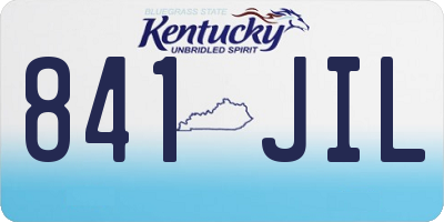 KY license plate 841JIL