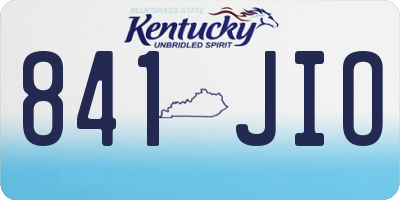 KY license plate 841JIO