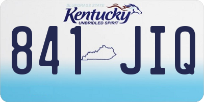 KY license plate 841JIQ