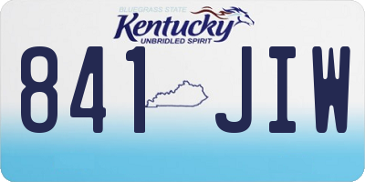 KY license plate 841JIW