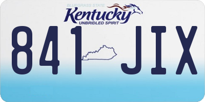 KY license plate 841JIX