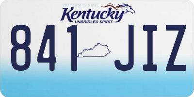 KY license plate 841JIZ