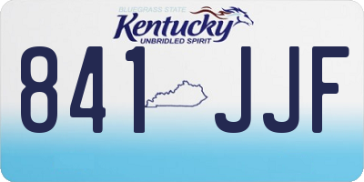 KY license plate 841JJF