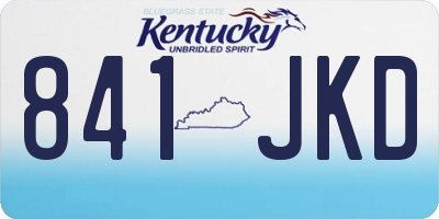 KY license plate 841JKD