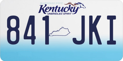 KY license plate 841JKI