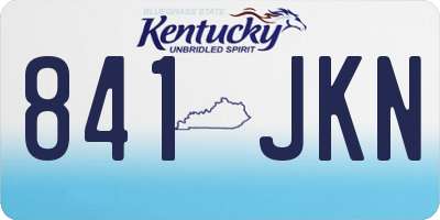 KY license plate 841JKN