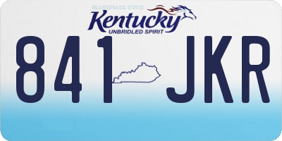 KY license plate 841JKR