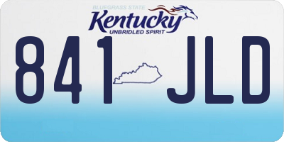 KY license plate 841JLD