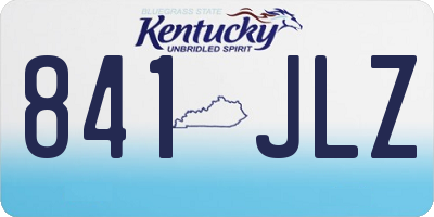 KY license plate 841JLZ