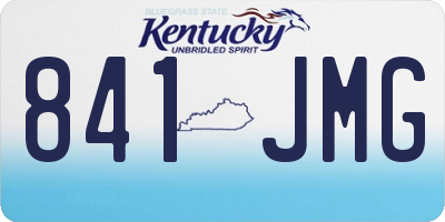 KY license plate 841JMG