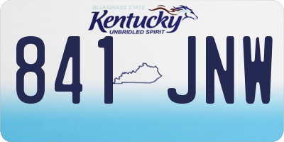KY license plate 841JNW