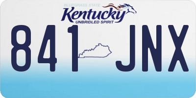 KY license plate 841JNX