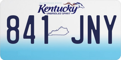 KY license plate 841JNY