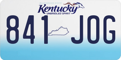 KY license plate 841JOG