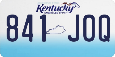 KY license plate 841JOQ