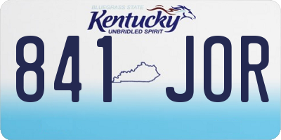 KY license plate 841JOR