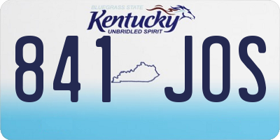 KY license plate 841JOS