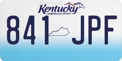 KY license plate 841JPF