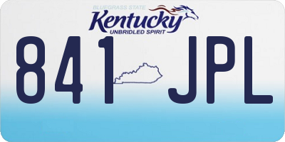 KY license plate 841JPL