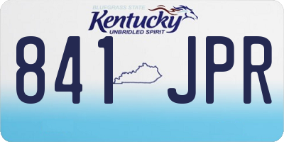 KY license plate 841JPR
