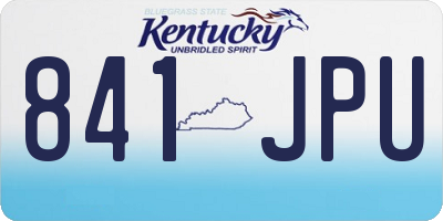 KY license plate 841JPU