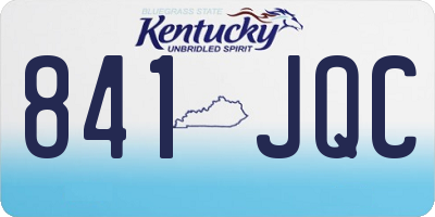 KY license plate 841JQC