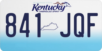 KY license plate 841JQF