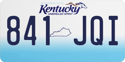 KY license plate 841JQI