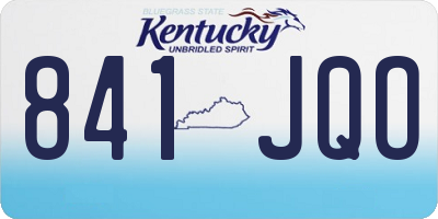 KY license plate 841JQO