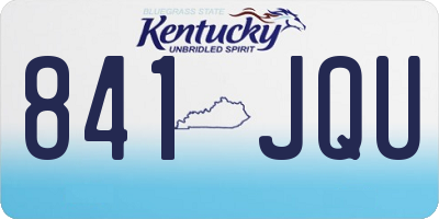KY license plate 841JQU