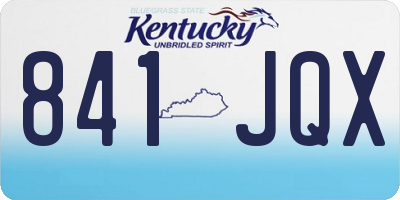 KY license plate 841JQX