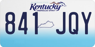 KY license plate 841JQY