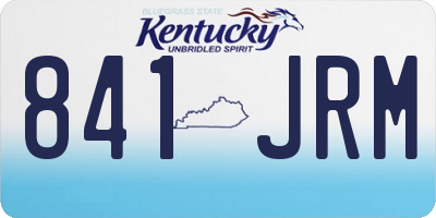 KY license plate 841JRM