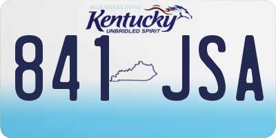 KY license plate 841JSA
