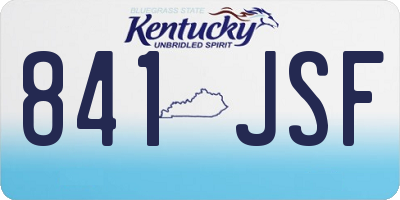 KY license plate 841JSF