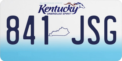 KY license plate 841JSG