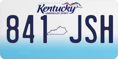 KY license plate 841JSH