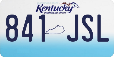 KY license plate 841JSL