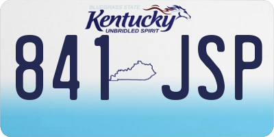 KY license plate 841JSP