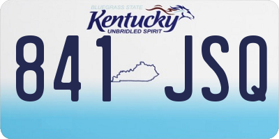 KY license plate 841JSQ