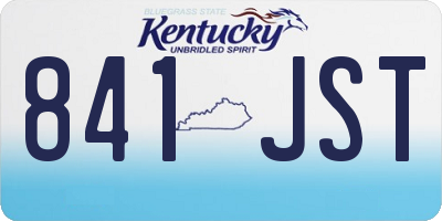 KY license plate 841JST