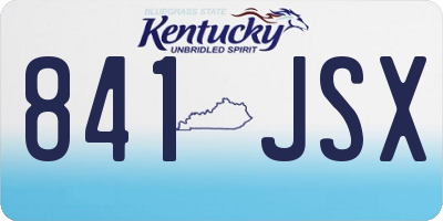 KY license plate 841JSX